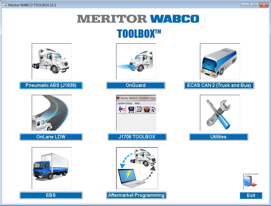 Meritor Wabco Toolbox, программа по диагностике ABS. Главные функции. brake meritor wabco toolbox 1.