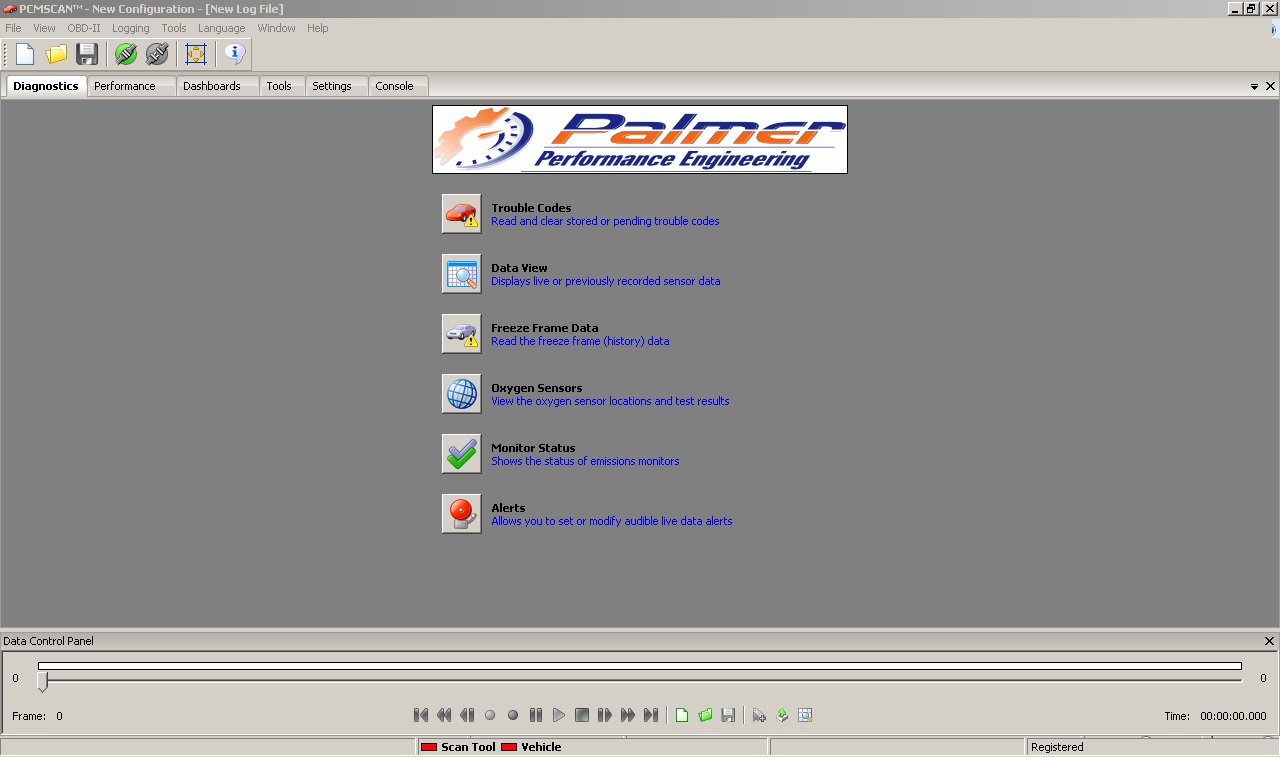 Palmer PCMScan. Выбор функций диагностики. diagobd palmer pcmscan 2.