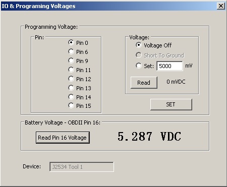 утилита установки pinout Vprog. ford ids allscaner j2534 tool set pin voltage progrmming.