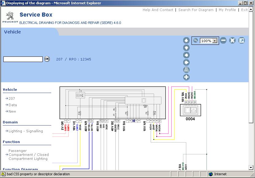 Программа Peugeot Service Box, Sedre, запчасти, ремонт и электросхемы, рис. 2. psa peugeot sbs ewd 2.