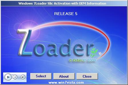 Windows 7Loader Slic Activation, OEM Info, by Orbit30 Release 5, экран программы. virus win del by hands win 7loader by orbit30 slic oem display.