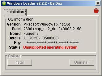 Window Loader by Daz v2.2.2 3997kb. virus win del by hands win loader v2.2.2 by daz 3997kb.
