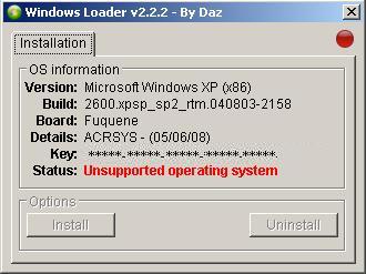 Window Loader by Daz v2.2.2 4001kb. virus win del by hands win loader v2.2.2 by daz 4001kb.