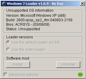 Window 7 Loader by Daz v1.6.9 2360kb. virus win del by hands win7 loader v1.6.9 by daz 2360kb.