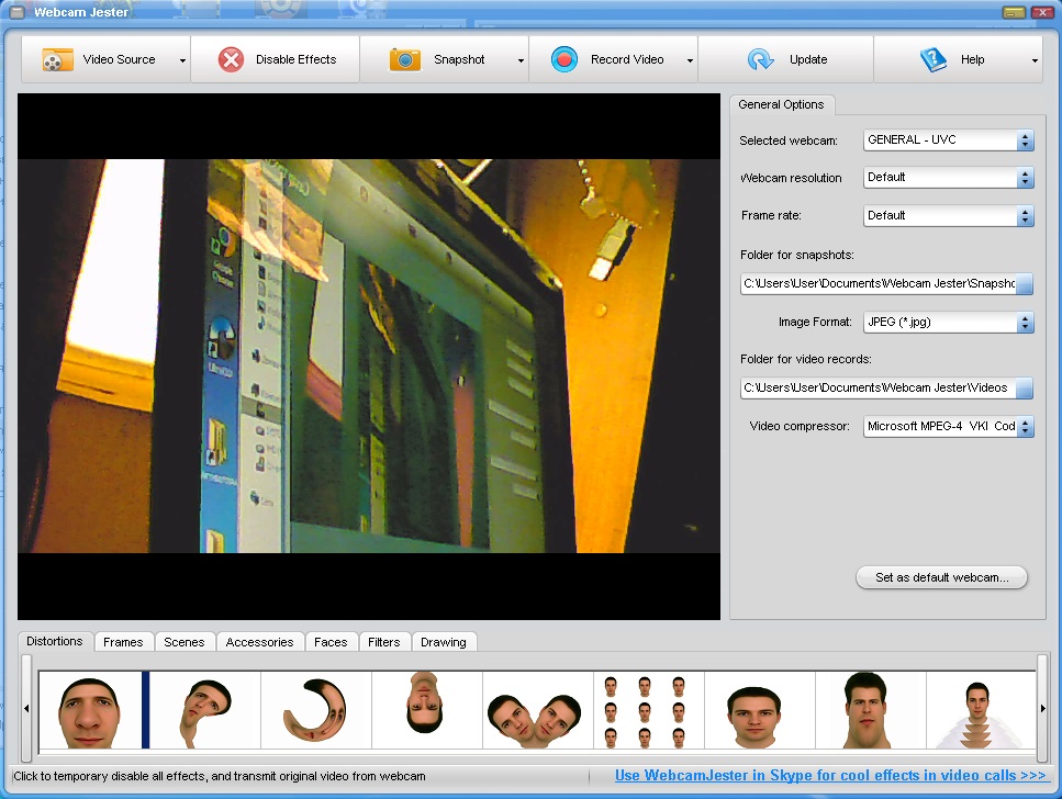 Софт на ПК для веб-камер и видеорегистраторов, программа Webcam Jester. webcam soft webcam jester.