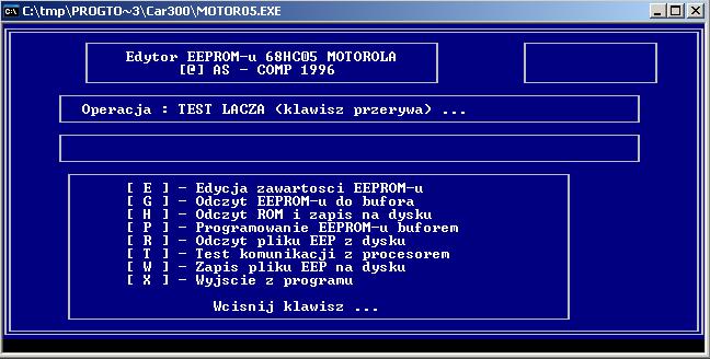 Edytor EEPROM-u 68HC05 Motorola. pr edytor eeprom 68hc05 motorola.