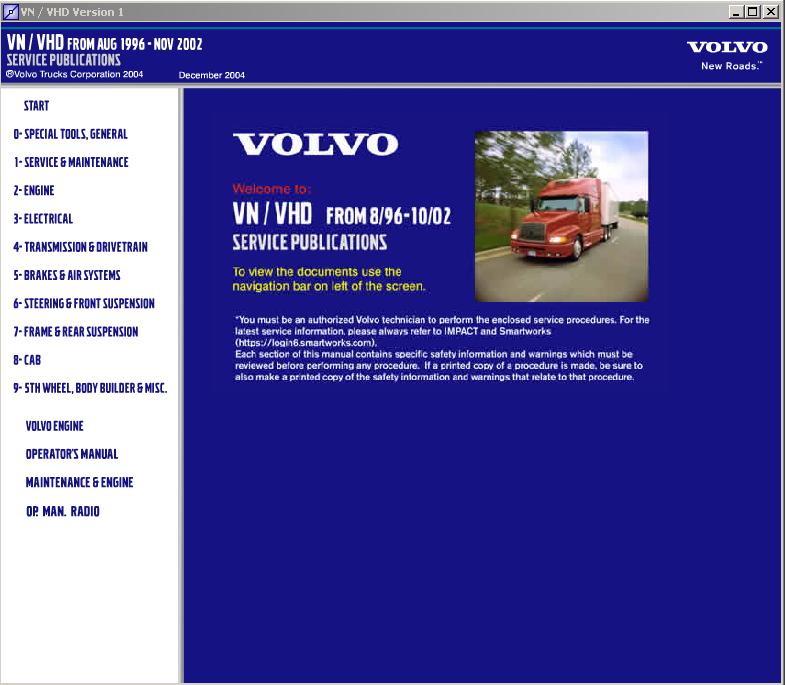 Volvo VN VHD SP CD техдок для грузовиков США, рис. 2. volvo trucks vn vhd sp 2.