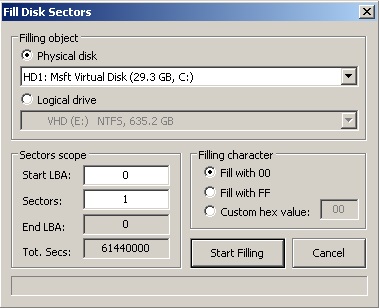 BootIce Utilities - Fill Disk Sector. record hdd bootice utilities fill disk sector.