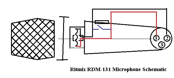 Микрофон Ritmix RDM-131. Устройство, схема, контакты. mic mixer preamp ritmix rdm 131 schematic.