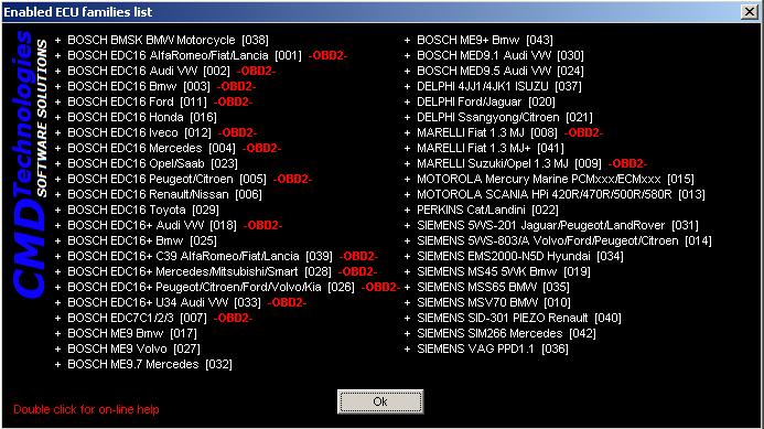 Список систем. flcmd bdm100 cmd technologies 2.